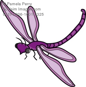 296x300 Art Illustration Of A Cartoon Dragonfly