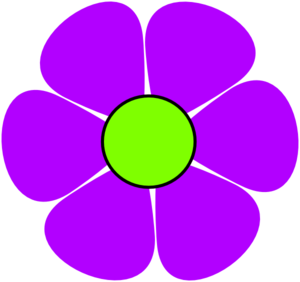 300x282 Flower Power Purple Clip Art