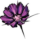 170x169 Purple Flower Clip Art