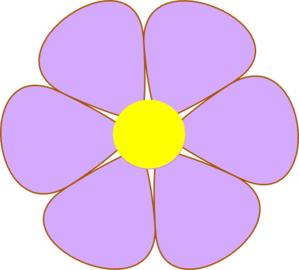 299x270 Purple Flower Clip Art