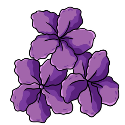 400x400 Purple Flowers Clip Art