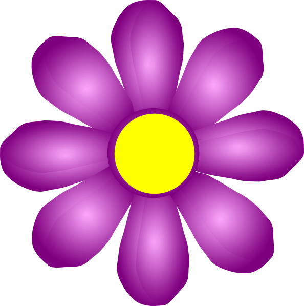 594x597 Violet Purple Flower Clip Art Cliparts