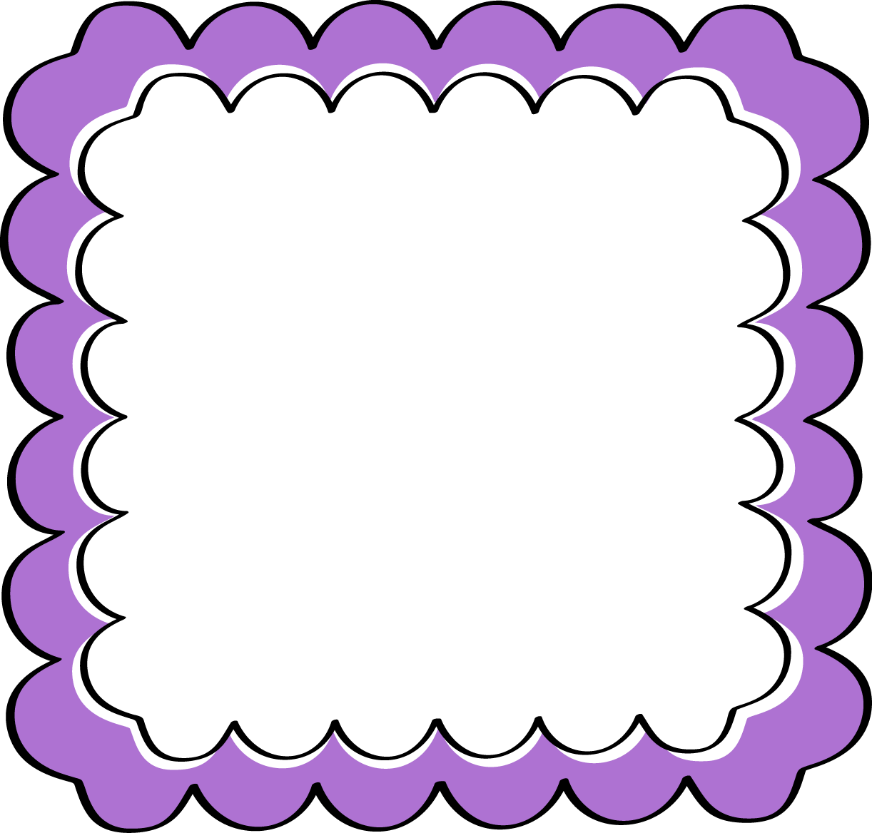 1222x1168 Purple Scalloped Frame