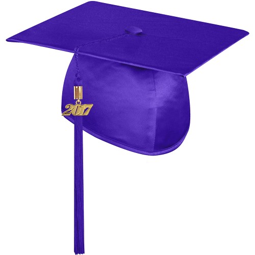 500x500 Shiny Purple Graduation Cap With Tasselhigh School