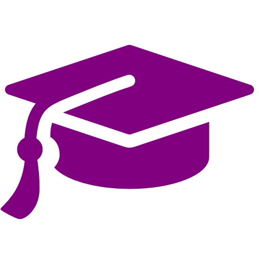 512x512 Free Purple Graduation Cap Icon