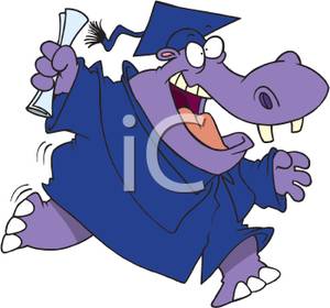 300x280 Image A Purple Hippo Wearing A Graduation Cap And Gown