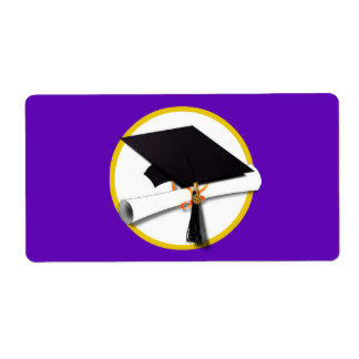 324x324 Purple Graduation Caps Cards