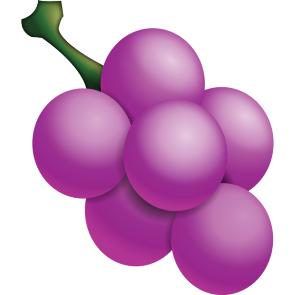 600x600 Grape Clipart Purple Color