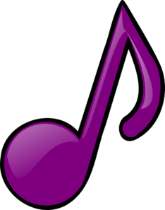 234x297 Purple Eighth Note Clip Art