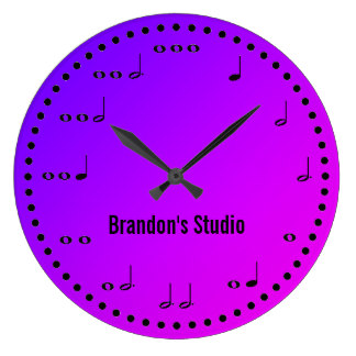 324x324 Purple Music Note Wall Clocks Zazzle.co.nz