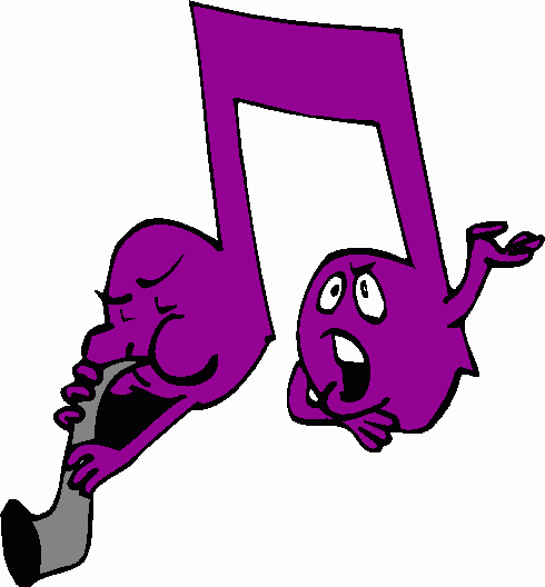 490x528 Purple Music Notes Clipart