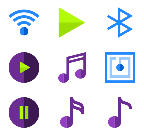 600x564 Music Note Icons