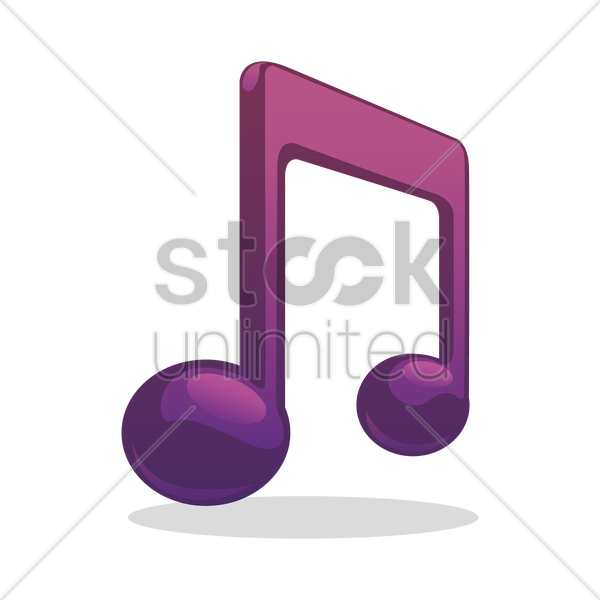 600x600 Musical Note Vector Image