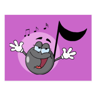 324x324 Purple Music Note Postcards Zazzle