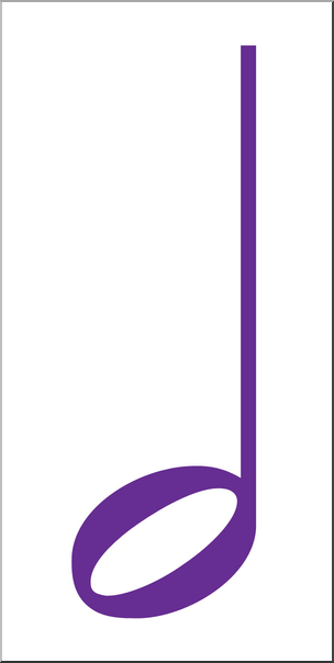 304x604 Clip Art Music Notation Half Note Color I Abcteach