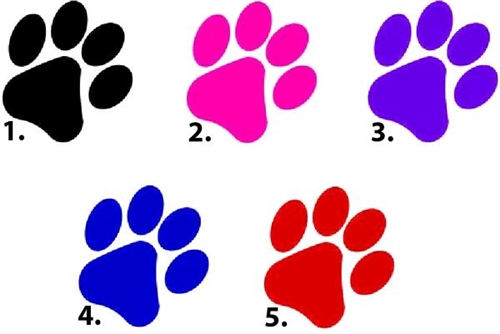 500x334 Dog Single Paw Print
