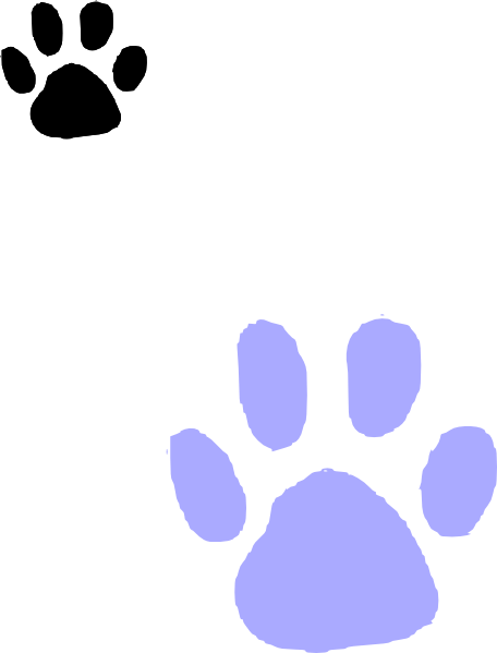 456x599 Purple Paw Print Clip Art