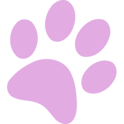 400x400 Purple Paw Print Transparent Png