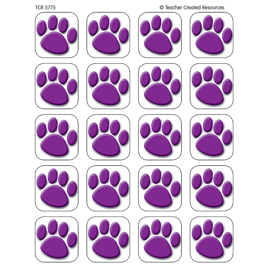 900x900 Purple Paw Prints Stickers