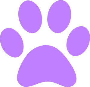 299x288 Light Purple Paw Print Clip Art