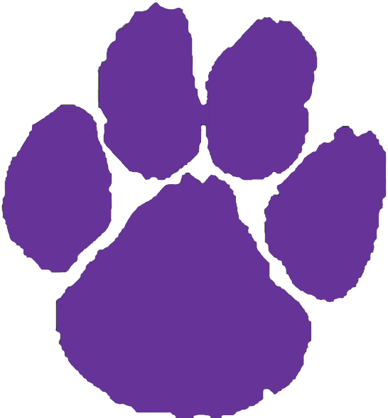 546x588 Purple Bobcat Paw Print