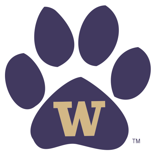 500x500 Logo University Of Washington Huskies Purple Paw Print Gold W
