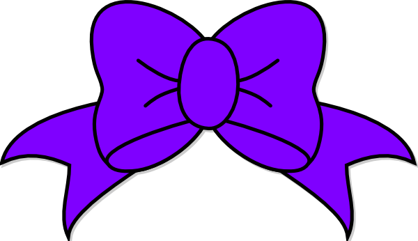 600x346 Purple Bow Clip Art