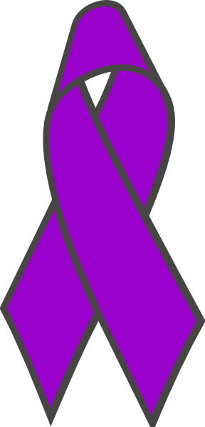 288x599 Purple Ribbon 2 Clip Art