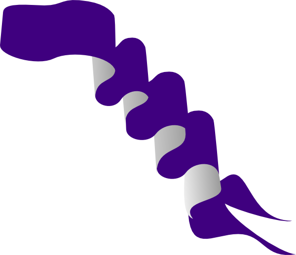 600x517 Purple Ribbons Clip Art