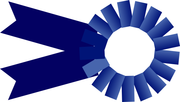 600x340 Blue Ribbon Large Clip Art