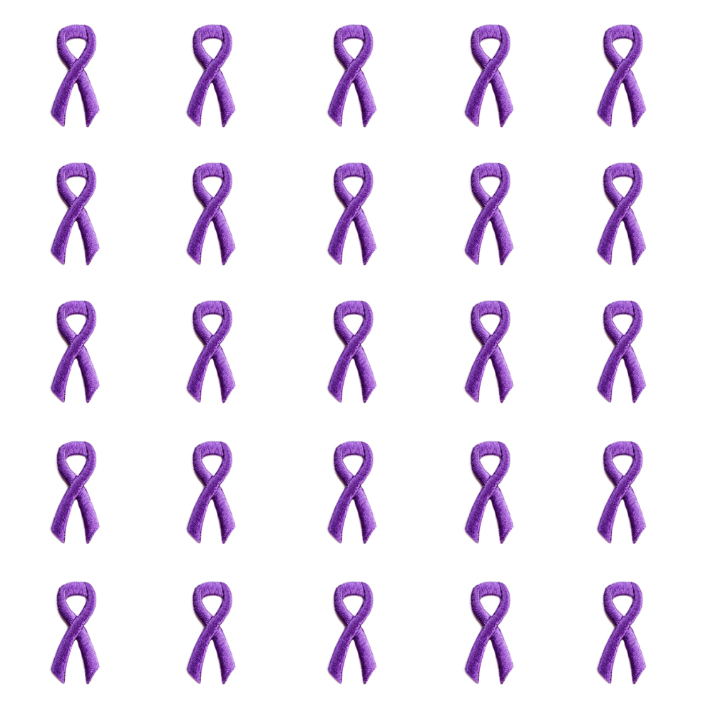 1000x1000 Purple Awareness Ribbon Stickers