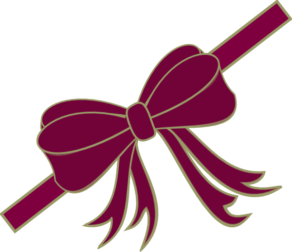 600x519 Ribbon Clipart Maroon