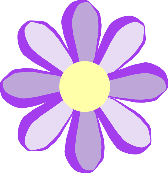 582x599 Purple Flower Clip Art Many Interesting Cliparts