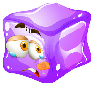 300x275 Purple Boom With Sad Face Illustration Royalty Free Stock Image