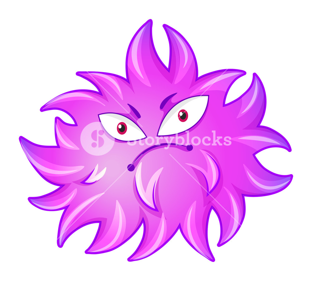 1000x900 Bacteria With Sad Face Illustration Royalty Free Stock Image