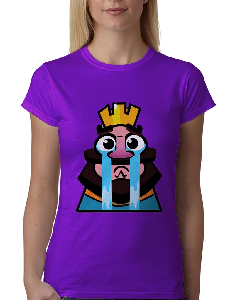 801x1024 Clash Royale Emoticon Sad Face Women's T Shirt Delcastro