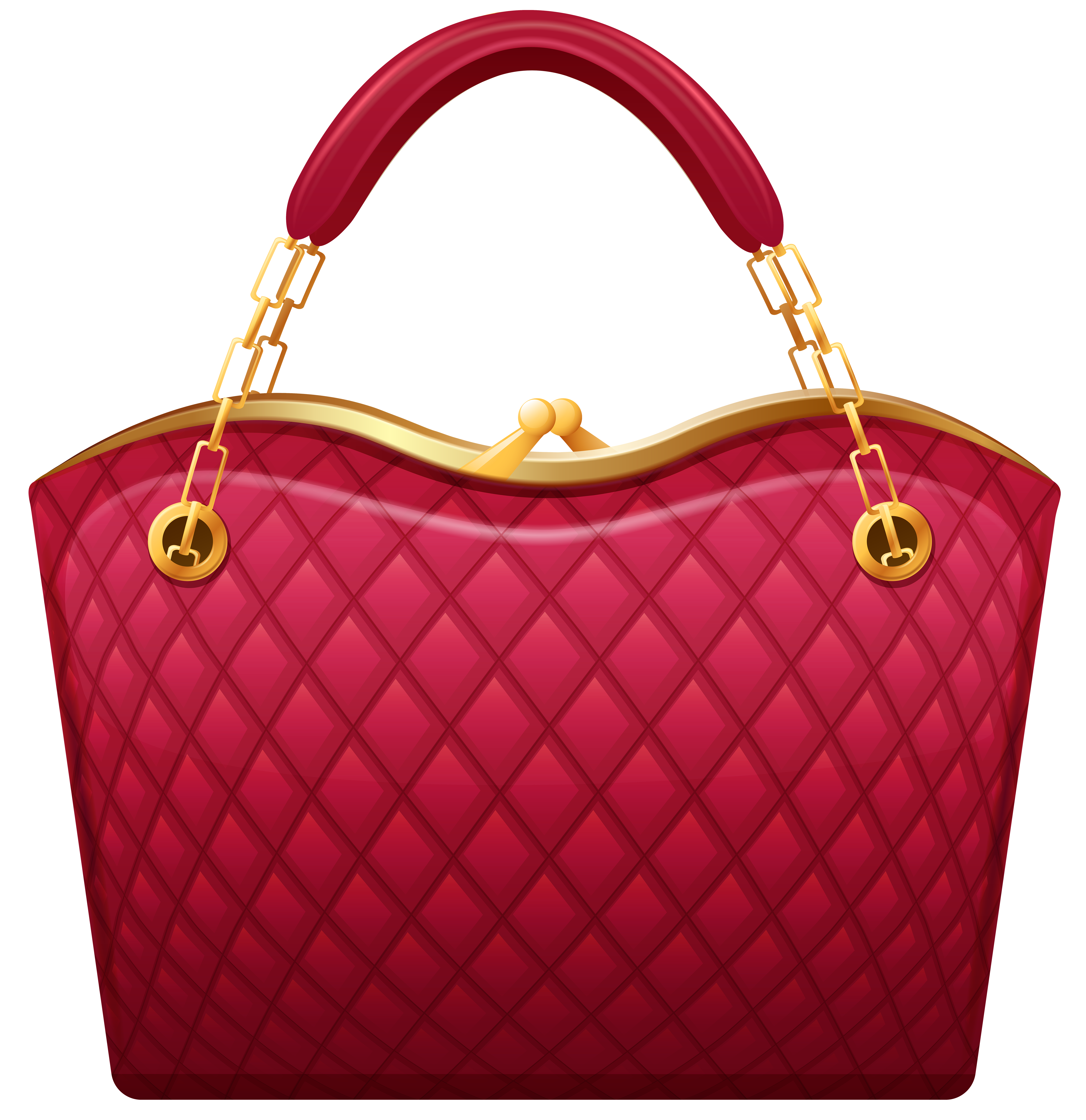 5000x5155 Red Handbag Png Clip Art