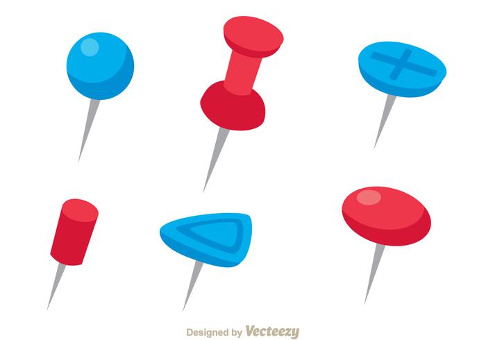 700x490 Red And Blue Push Pin Vectors