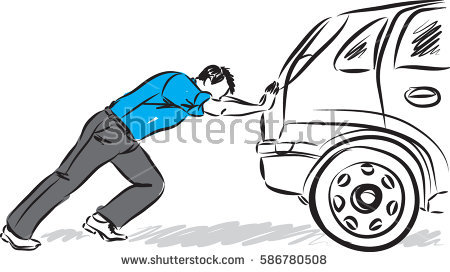 450x272 People Pushing A Car Clipart