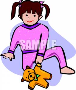 255x300 Girl In Pajamas Clipart