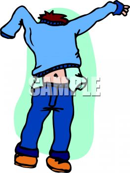 263x350 Someone Putting On Clothes Clipart