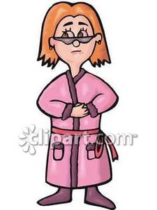 225x300 Clipart Woman In Pajamas