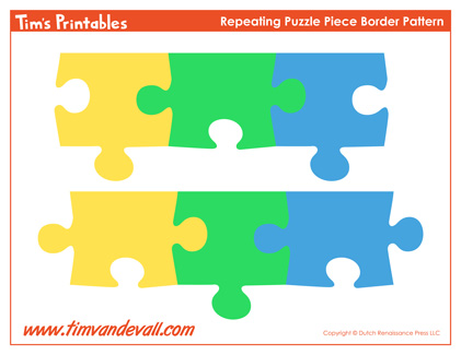 421x325 Printable Puzzle Piece Border For The Classroom!