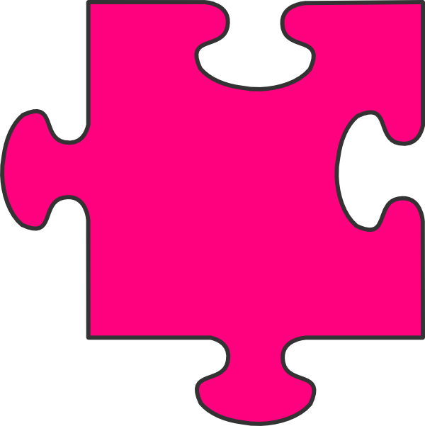 600x601 Puzzle Clipart Pink
