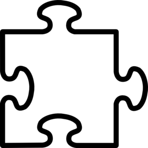 300x300 White Puzzle Piece Clip Art