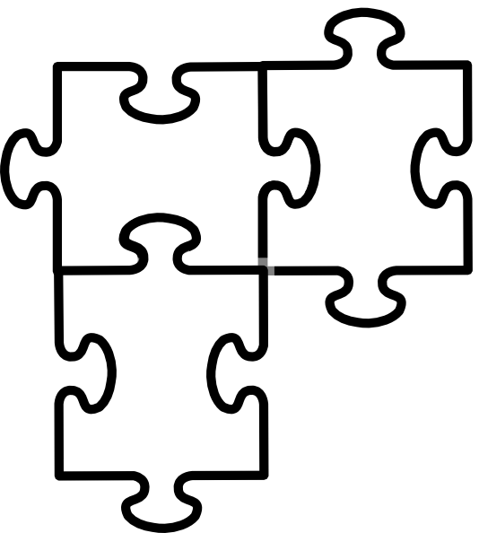 534x594 Black And White Puzzle Clipart Kid 2