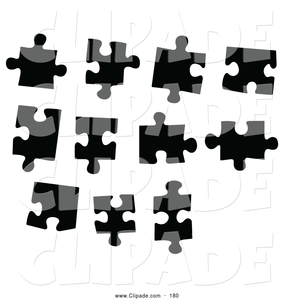 1024x1044 Clip Art Of A Digital Collage Of Black And White Puzzle Pieces
