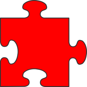 300x300 Red Border Puzzle Piece Clip Art