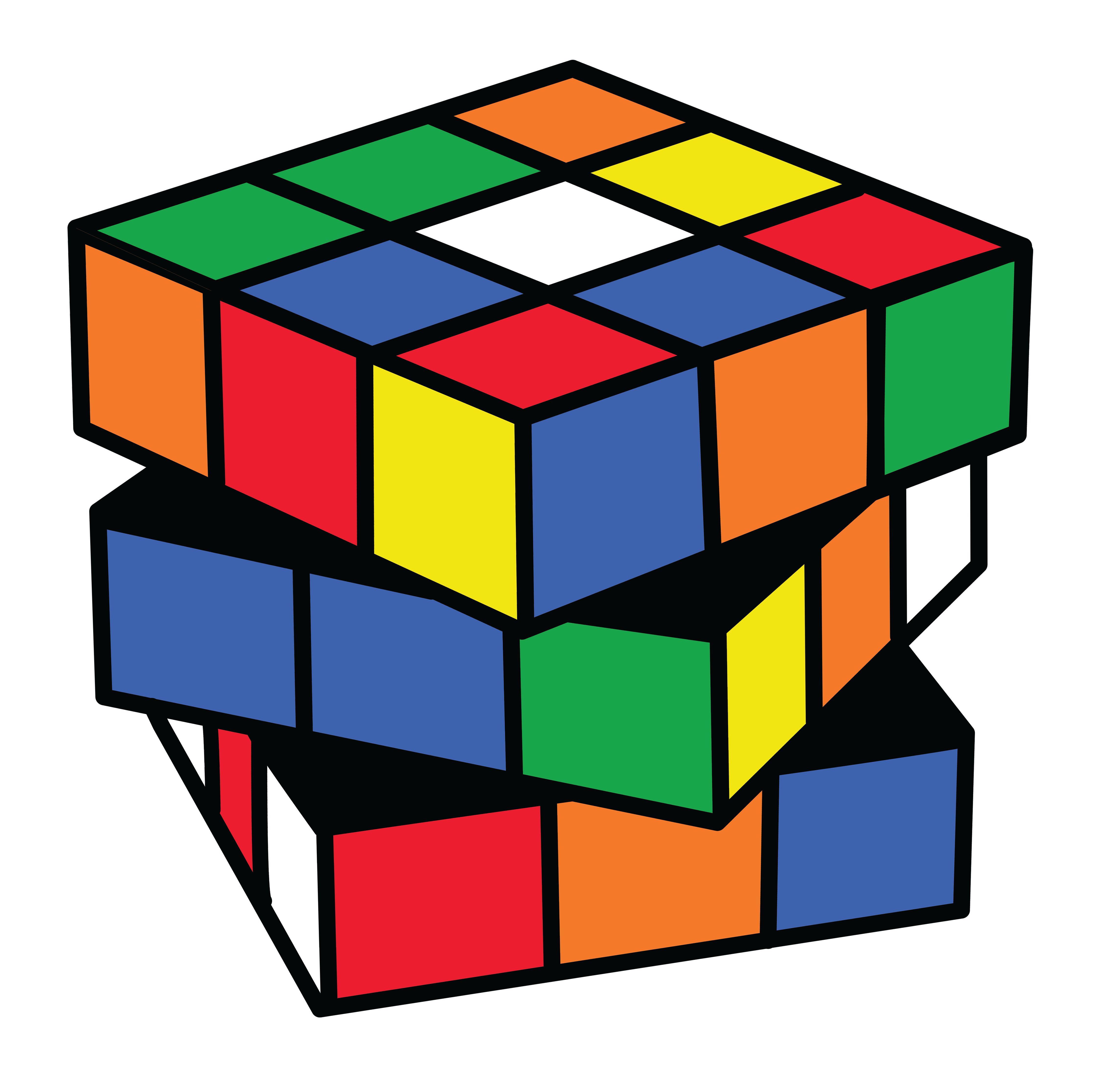 4542x4462 Rubiks Cube Puzzle Clipart