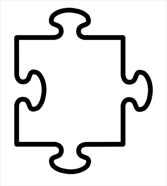 585x650 Printable Puzzle Piece